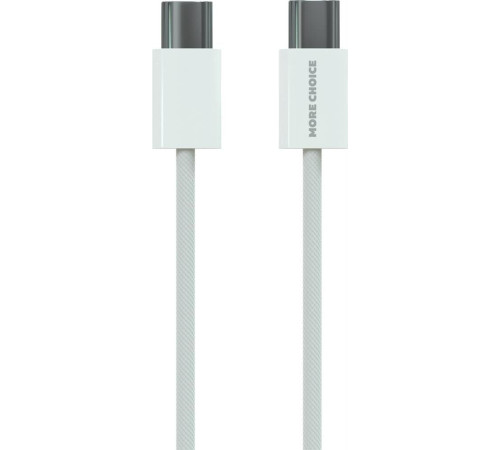 MORE CHOICE (4620202550378) K75a USB 3.0A PD 60W для Type-C Type-C нейлон 2м White