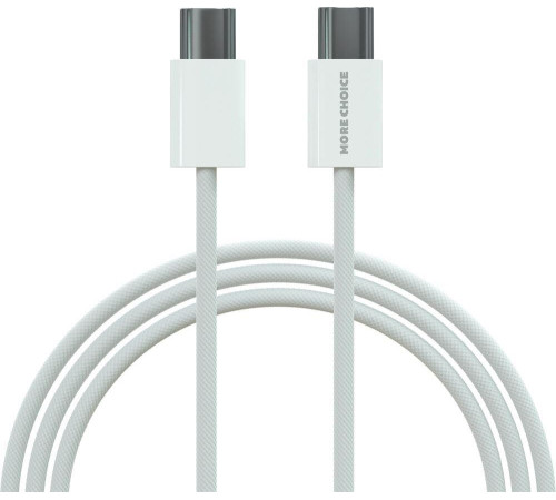 MORE CHOICE (4620202550378) K75a USB 3.0A PD 60W для Type-C Type-C нейлон 2м White