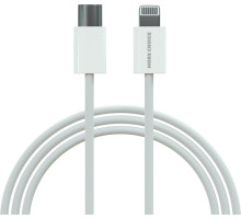 MORE CHOICE (4620202550408) K73i USB 3.0A PD 20W для Lighting 8-pin Type-C - нейлон 1м White