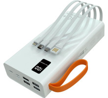 MORE CHOICE (4620202550583) PB22-30 с кабелем 2USB 2.1A - 30000mAh белый