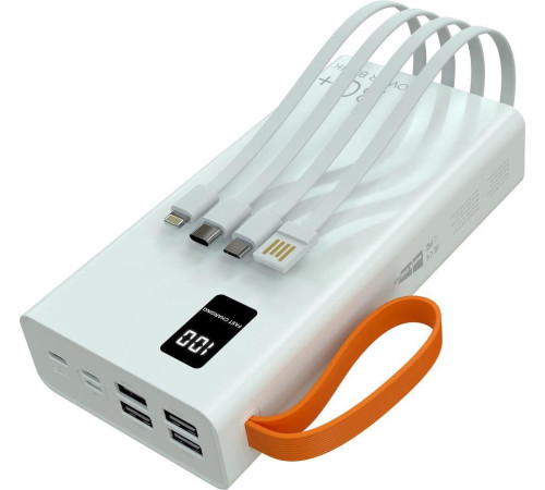 MORE CHOICE (4620202550583) PB22-30 с кабелем 2USB 2.1A - 30000mAh белый