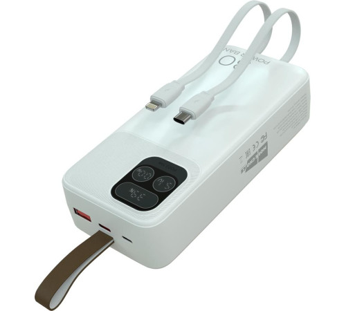 MORE CHOICE (4620202550644) PB55-30 с кабелем 1USB 3.0A 22.5W PD - 30000mAh белый