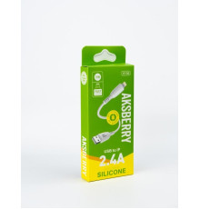 AKSBERRY (6972969383132) X156 Silicone iPhone 2.4A 1м белый