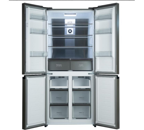 БИРЮСА CD 496 TBG 496л Текстурированное черное стекло