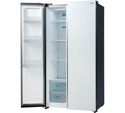 БИРЮСА SBS 541 TWG 541л текстурированное белое стекло