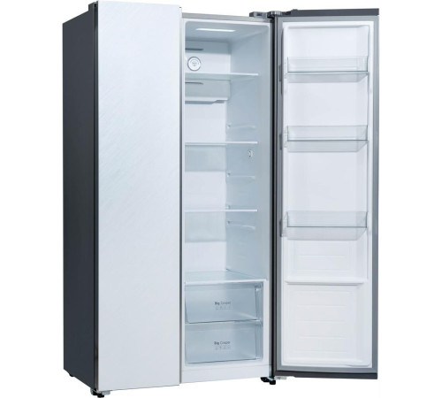 БИРЮСА SBS 541 TWG 541л текстурированное белое стекло