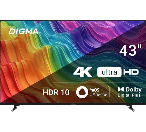 DIGMA DM-LED43UBB33 UHD SMART TV Яндекс