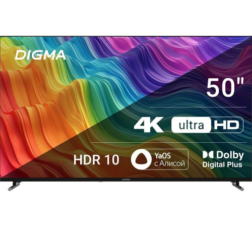 DIGMA DM-LED50UBB33 UHD SMART TV Яндекс