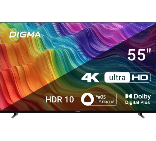 DIGMA DM-LED55UBB33 UHD SMART TV Яндекс
