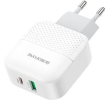 BOROFONE (6931474727343) BA46A White СЗУ 1USB 3.0A QC3.0 быстрая зарядка