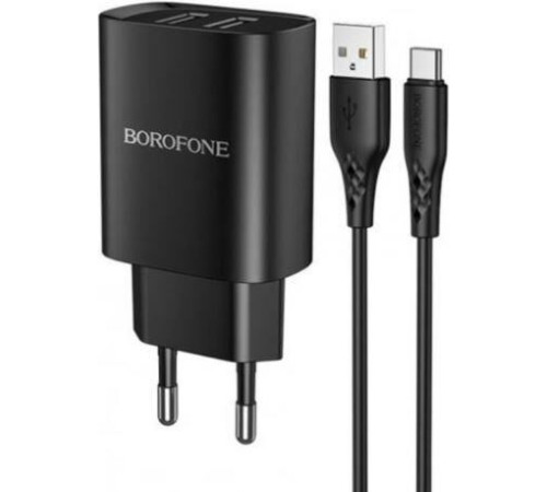 BOROFONE (6931474741219) BN2a Black СЗУ 2USB 2.1A
