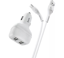 HOCO (6931474727763) Z36 White АЗУ 2USB 2.4A для micro USB