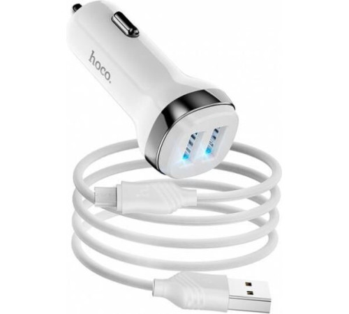HOCO (6931474739704) Z40 White АЗУ 2USB 2.4A для micro USB