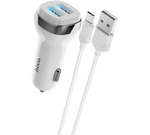 HOCO (6931474739704) Z40 White АЗУ 2USB 2.4A для micro USB