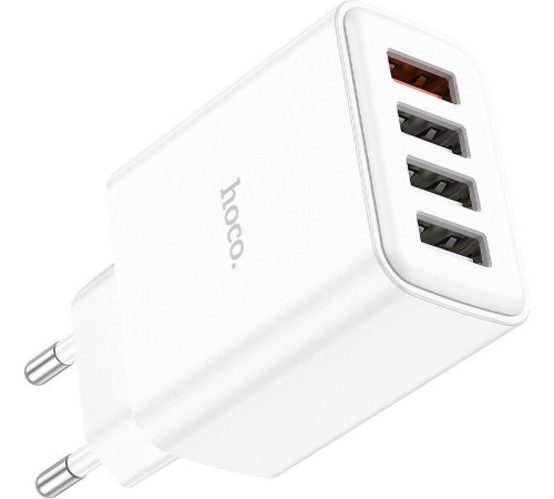 HOCO (6931474777713) C102A White СЗУ 4USB 2.1A QC3.0 быстрая зарядка