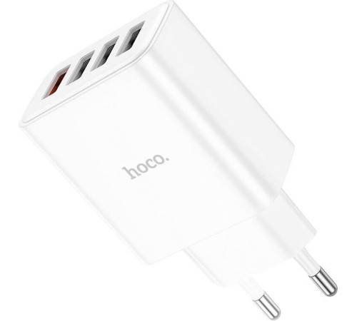 HOCO (6931474777713) C102A White СЗУ 4USB 2.1A QC3.0 быстрая зарядка