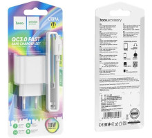 HOCO (6931474784827) C109Am 1USB 3.0A 18W+QC3.0 белый
