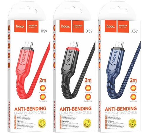 HOCO (6931474794093) X59m USB 2.4A microUSB 2м красный
