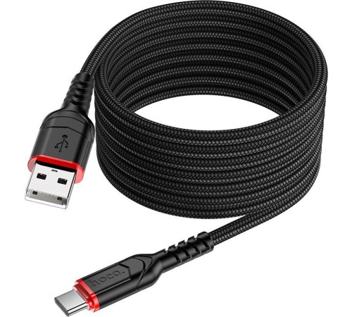 HOCO (6931474794116) X59a 2мUSB 3.0A Type-C черный - 2,0m