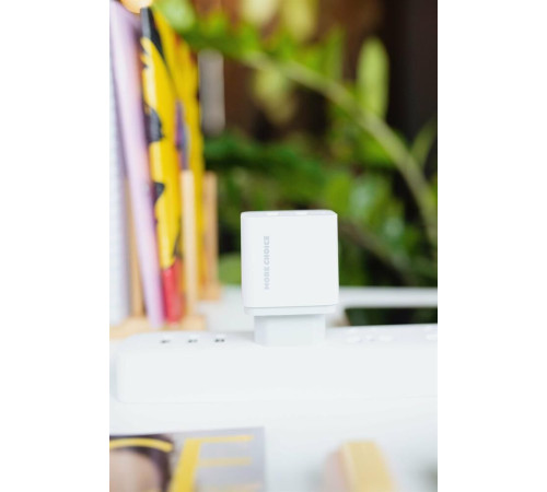 MORE CHOICE (4620202551252) NC61a White - 1USB+1USB-C 3.0A PD 20W+QC3.0 быстрая зарядка для Type-C