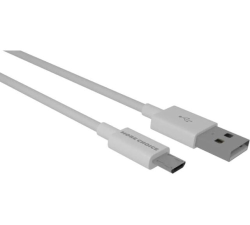 MORE CHOICE (4627151195964) K24m USB 2.1A microUSB белый - 1,0m