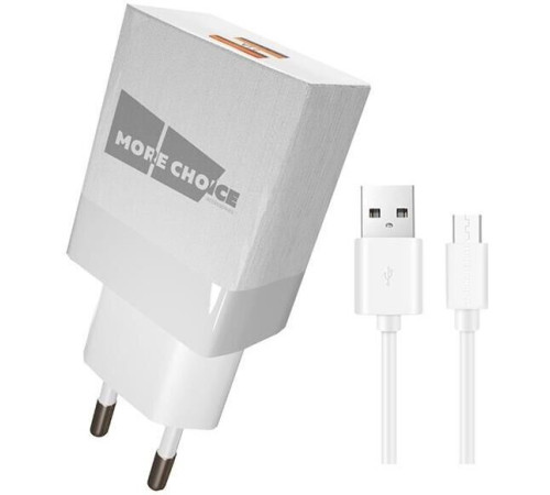 MORE CHOICE (4627151196169) NC24m White 2USB 2.1A