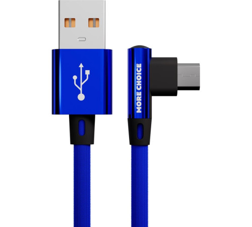 MORE CHOICE (4627151197005) K27m USB 2.1A microUSB голубой - 1,0m