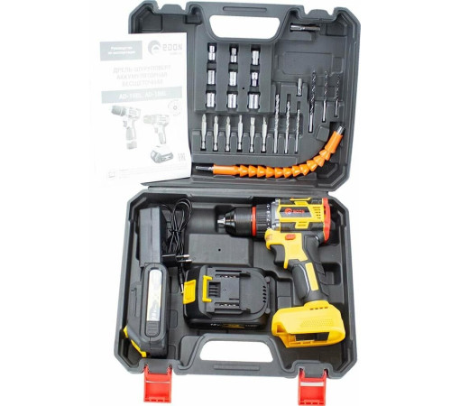 EDON AD-18BL черный/желтый 24893 18В, 2аккум., бесщеточный
