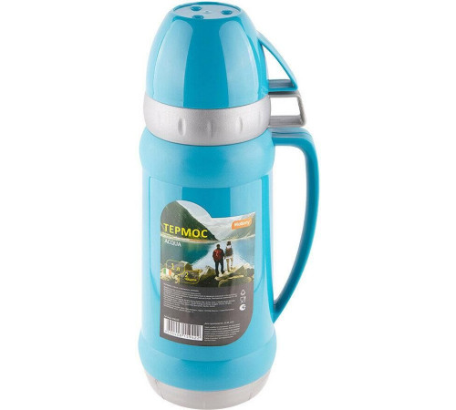 MALLONY Термос в пластиковом корпусе со стеклянной колбой ACQUA, 1,0 л (2 чашки) (008239)