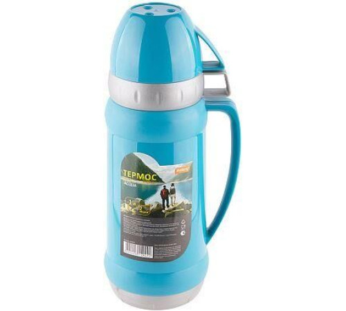 MALLONY Термос в пластиковом корпусе со стеклянной колбой ACQUA, 1,0 л (2 чашки) (008239)