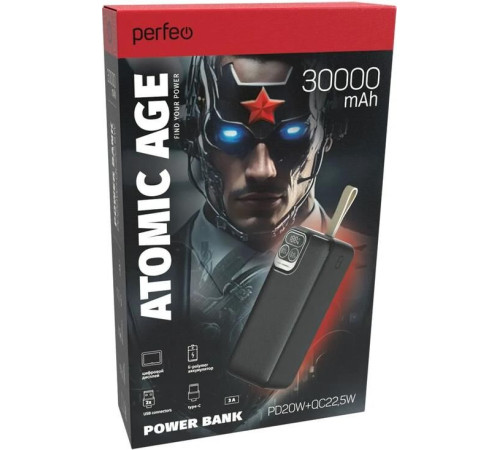PERFEO (PF_E1478) Atomic Age - 30000 mAh, черный