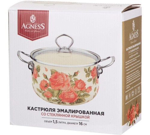 AGNESS 915-135 КОРЕЙСКАЯ РОЗА со ст.крышкой 1.5л