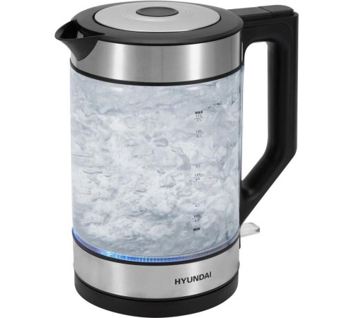 HYUNDAI HYK-G3509 1.7л. 2200Вт черный/прозрачный (стекло/пластик)