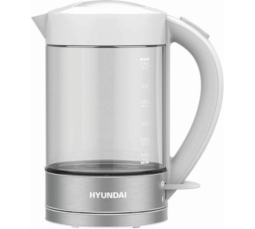 HYUNDAI HYK-G9990 1.5л. 2000Вт белый/серебристый (стекло)