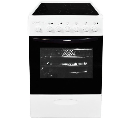 ЛЫСЬВА Плита Электрическая EF4006MK00 белый стеклокерамика (без крышки)