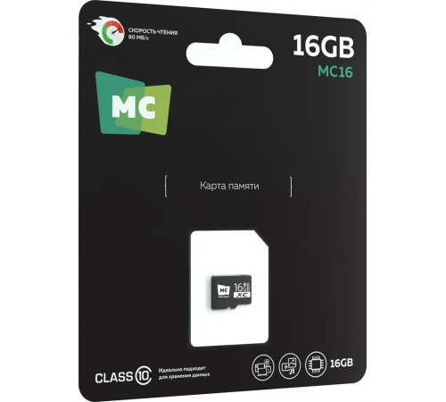 MORE CHOICE (4620202552266) 16Gb Micro-SD Class10 V10 MC16