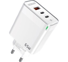 AKSBERRY (6974929200114) T50 USBC+USBC+ USBA QC3.0 65w (белый)