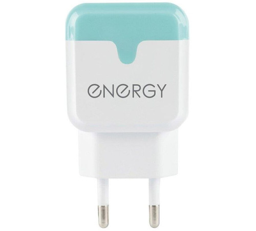 ENERGY Сетевое зарядное устройство ET-33, 2 USB разъёма, 2,1А, цвет - белый (104291)