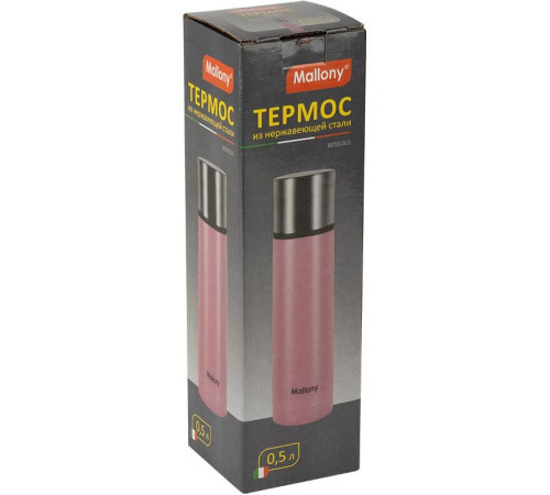 MALLONY Термос из нерж.стали BOSSOLO, 0,5 л (цвет: розовый) (106030)