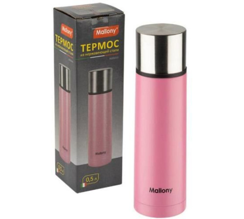 MALLONY Термос из нерж.стали BOSSOLO, 0,5 л (цвет: розовый) (106030)