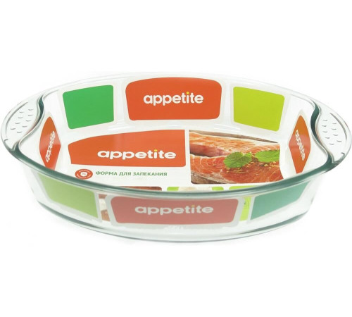 APPETITE PLH11 стекл овал 30x21x6см/2,0л с руч