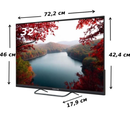 NOVIS NTV-H3230TS HD SMART TV Безрамочный