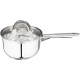 MALLONY Ковш Mediano, объем 1,9 л, диа 16 см, из нерж стали с крышкой (005441)