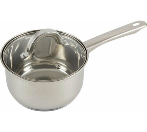 MALLONY Ковш Mediano, объем 1,9 л, диа 16 см, из нерж стали с крышкой (005441)