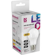 DEFENDER (95007) A55-9W-830-E27 груша, теплый белый, 1 шт