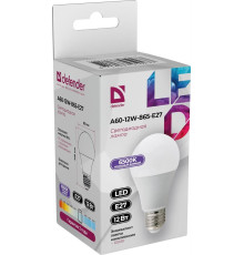 DEFENDER (95023) A60-12W-865-E27 груша, холодный дневной, 1 шт