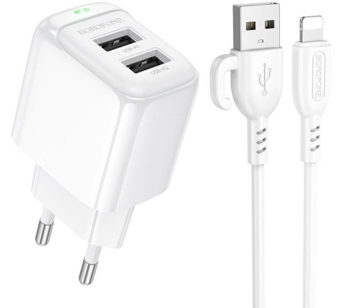 BOROFONE (6941991113758) BAS41Ai 2USB 2.0A для Lightning 8-pin