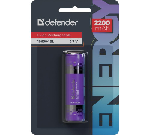 DEFENDER (56701) 18650-1BL 2200 mAh Li-ion, блистер, 1 шт