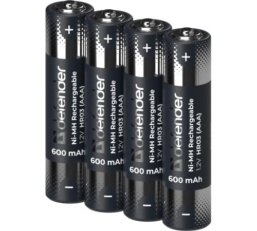 DEFENDER (56501) HR03-2BL 600 mAh ААА, Ni-MH, блистер, 2 шт