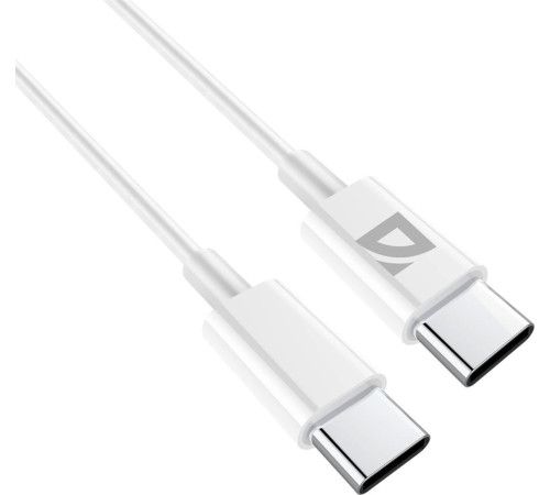DEFENDER (87538) USB кабель F182 TypeC-TypeC 2м, белый